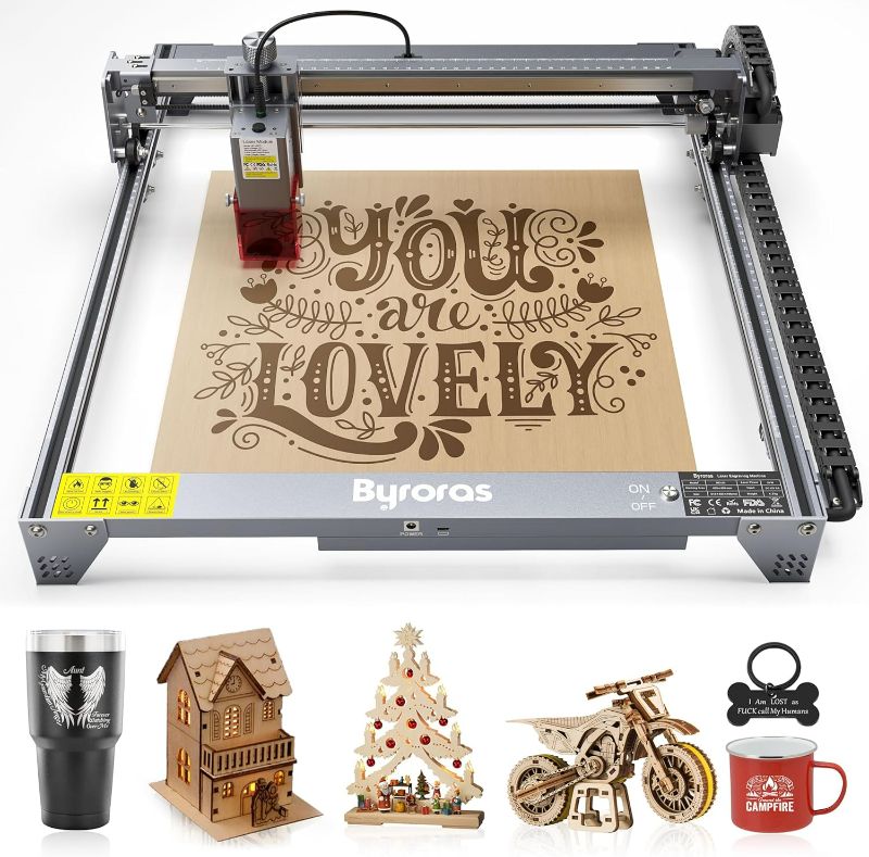 Photo 1 of Laser Engraver, 10W Laser Cutter and Engraver Machine for Gifts, 60W Power Output, 0.01mm Precision, 400mm/s Speed, DIY Laser Engraving Machine