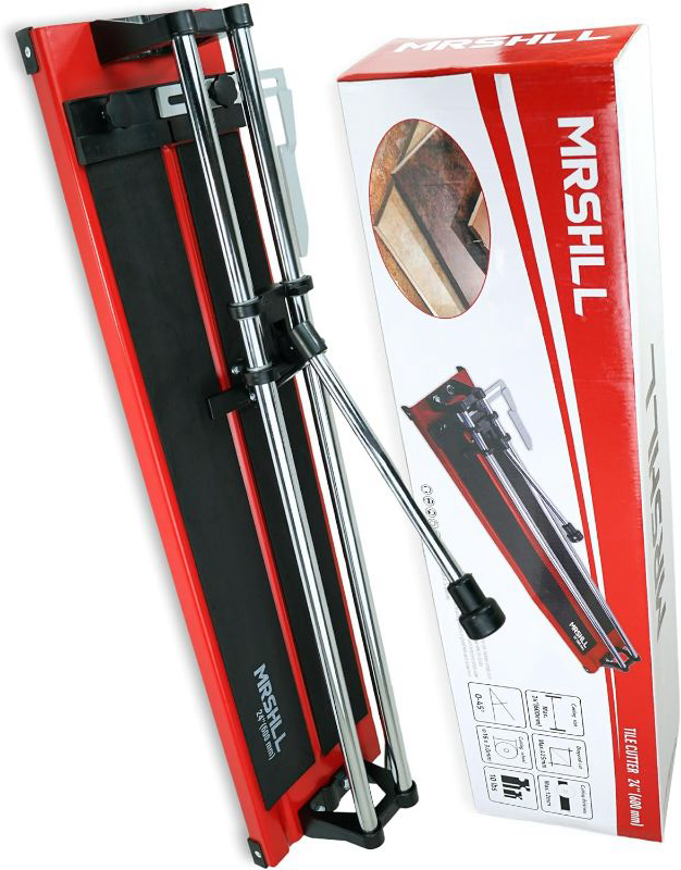 Photo 1 of 24 Inch Manual Tile Cutter - Porcelain Ceramic Tile Cutter with Hardened Tungsten Carbide Cutting Wheel - Anti-Skid Base - Double Rails - Lightweight with Ergonomic Handle - Ceiling Tile Cutter