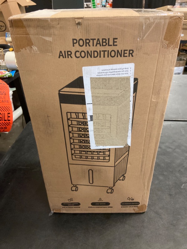 Photo 3 of Portable Air Conditioners with 8L Water Tank, 2024 New Quiet Swamp Cooler 3 Adjustable Speeds, 70° Oscillation, 6 Ice Packs, Remote Control, Efficient Air Cooling for Rooms, Bedrooms, Office