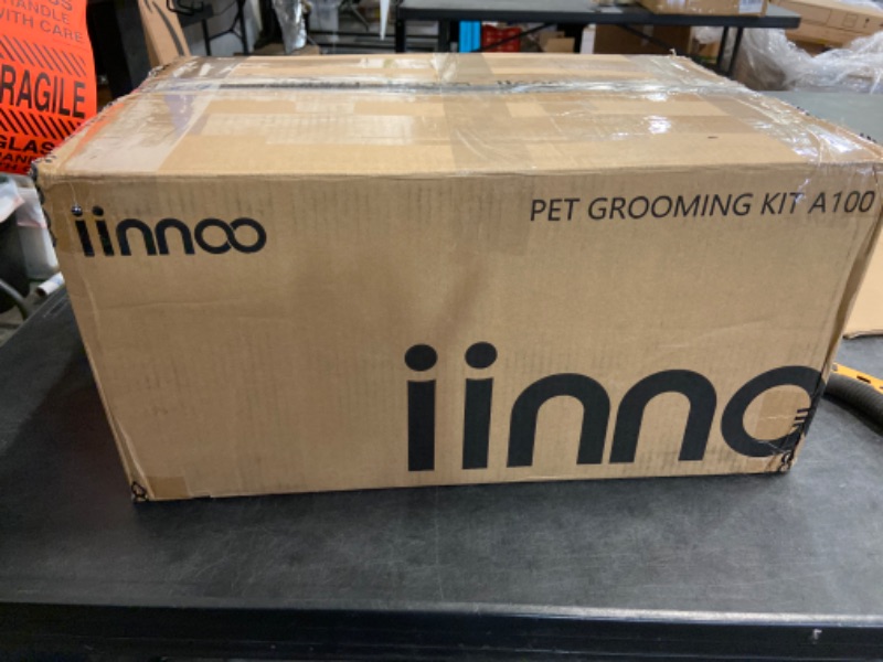 Photo 3 of iinnoo A100 Dog Grooming Vacuum & Dryer, All in One 26000Pa Dog Grooming Kit for Shedding Grooming, Pet Grooming Vacuum for Dogs with Clippers, Adjustable Speed and Temperature Control Dog Blower