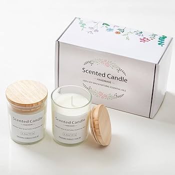 Photo 1 of 2 Pack Scented Candles, Gift for New Home Vanilla + Gardenia, Scented Jar Candle, Natural Aromatherapy Scented Candles, Long Lasting Candle, Festive,Stress Relief, Decor Aromatherapy Candles