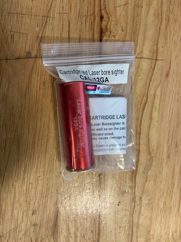 Photo 2 of Bore Sight 12 Gauge Laser Red Dot Boresighter, 12GA Red Dot Laser Bore Sight in-Chamber Cartridge Laser with 2 Sets of Batteries