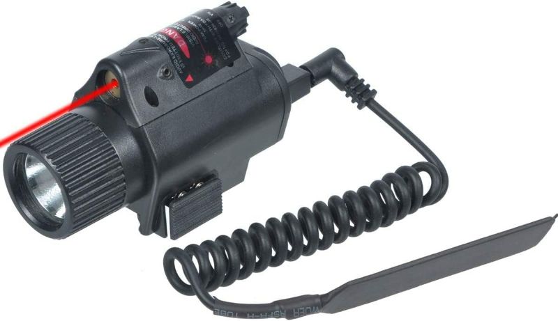 Photo 1 of Airsoft  Red Laser Flashlight Combo with Picatinny Rail Mount for Pistol Tactical Light