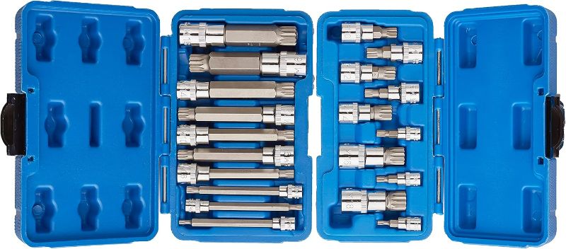 Photo 1 of J&R Quality Tools 20pc XZN 12 Point MM Triple Square Spline Bit Socket Set Tamper Proof Set