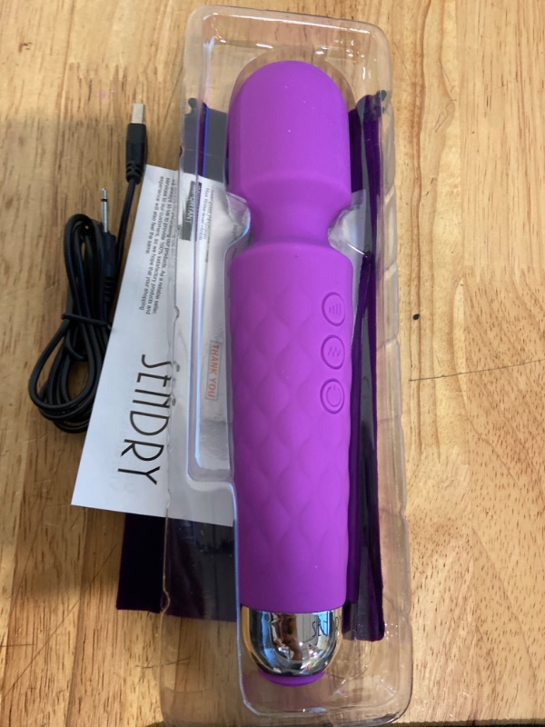 Photo 2 of SENDRY Wand Massager - New Upgrade 160 Magic Vibration Modes - Handheld Wireless Waterproof Mute Rechargeable Personal Massager for Neck Shoulder Back Body Relieves Muscle Tension - Best Gift(Purple)