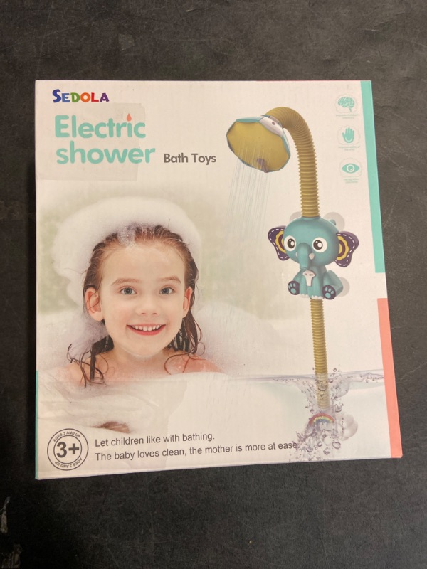 Photo 3 of Baby Bath Shower Head Baby Bath Toys Elephant Water Pumps and Trunk Spout Rinser for Newborn Babies|Bath Toys