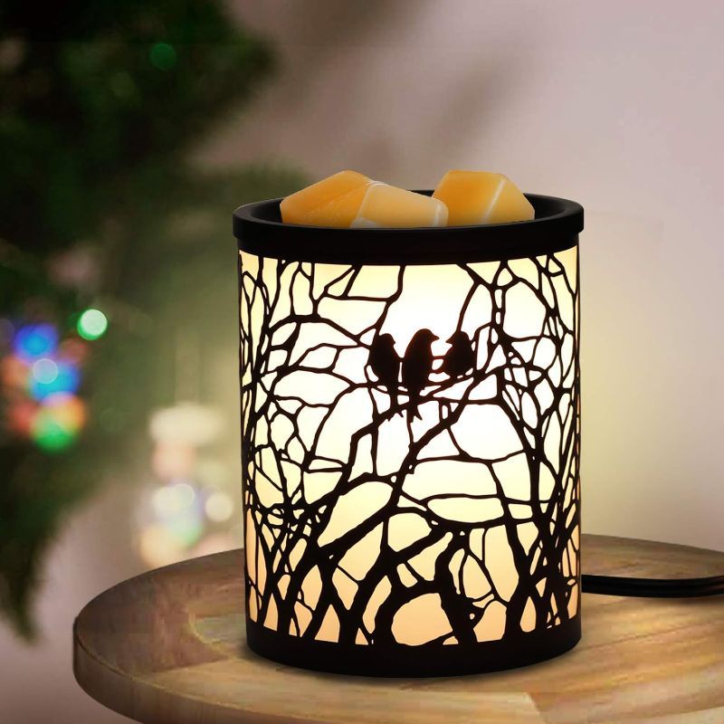 Photo 1 of Wax Warmer for Scented Wax Night Light, 25 Watt Wax Melt Candle Heater Wax Melts Burner,Black Electric Home Fragrance Wax Warmer Candle Warmer Suitable for Bedroom Bathroom Living Room