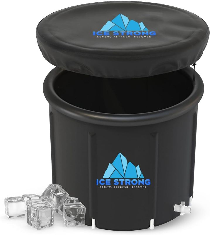 Photo 1 of Ice Bath Tub for Athletes, 320 Liters 30"H Leak Proof Cold Plunge Tub for Recovery and Cold Water Therapy, 5 Layers Portable Ice Plunge Tub with a Carry Bag and Cover