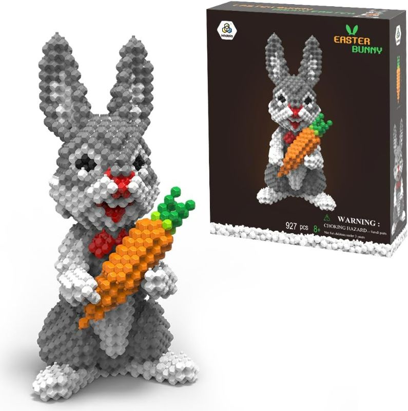 Photo 1 of Easter Bunny Building Animal Sets, Extremely Challenging STEM Building Blocks Decor for Adults Kids, Micro 3D Educational Toys for Boys Girls Ages 8 and Up (927 Pieces)