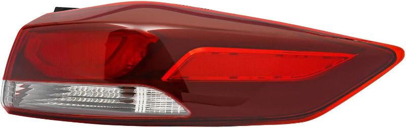 Photo 1 of For 2017 2018 Hyundai Elantra Halogen Tail Light Rear Light Rear Brake Lamp Assembly Black Housing Red Lens Right Passenger Side RH