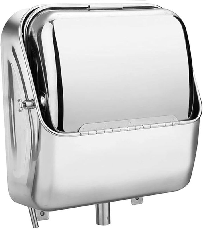 Photo 1 of RV Caravan or Boat Stainless Steel Hand Wash Basin Sink with Folded Faucet Tempered Glass Lid van Camper Trailer Accessories (Sink with tapB)
