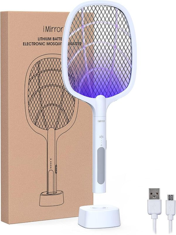 Photo 1 of Bug Zapper Racket, 2 in 1 Rechargeable Electric Fly Swatter, Mosquito Swatter for Indoor and Outdoor