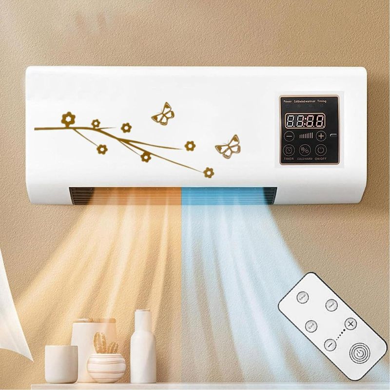 Photo 1 of Multifuntional Wall Air Conditioner Fan 2-in-1 Wall Mounted Air Conditioner Heating Fan Portable New Ac and Heater Combo Unit Smart Air Conditioner Fan Heater For Home Office Bedroom
