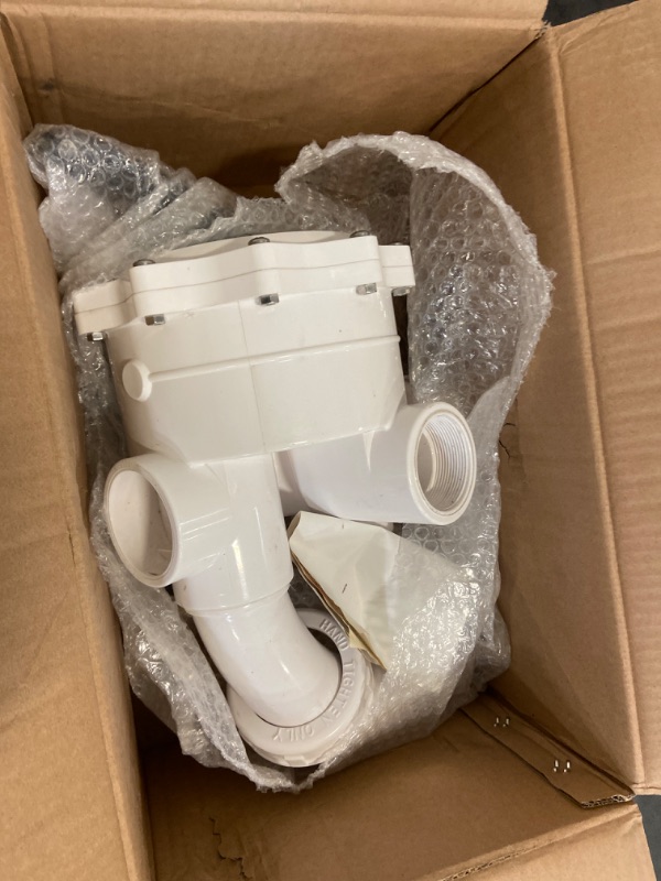 Photo 1 of E-cowlboy 261055 Multiport Valve Replacement for Triton and Quad Pool and Spa Side Mound D.E. and Sand Filters 2 Inch Threaded 7 1/2 Inch Centerline Rebuild Kit (White)

