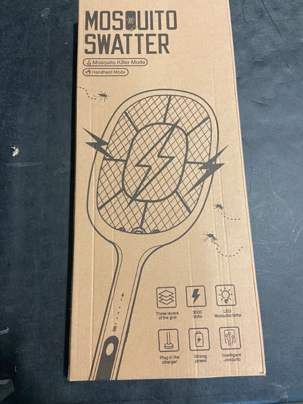 Photo 1 of Bug Zapper Racket, Electric Fly Swatter Rechargeable Mosquito Zapper for Indoor and Outdoor - 2000mAh (1 Pack, 2000 mAh)