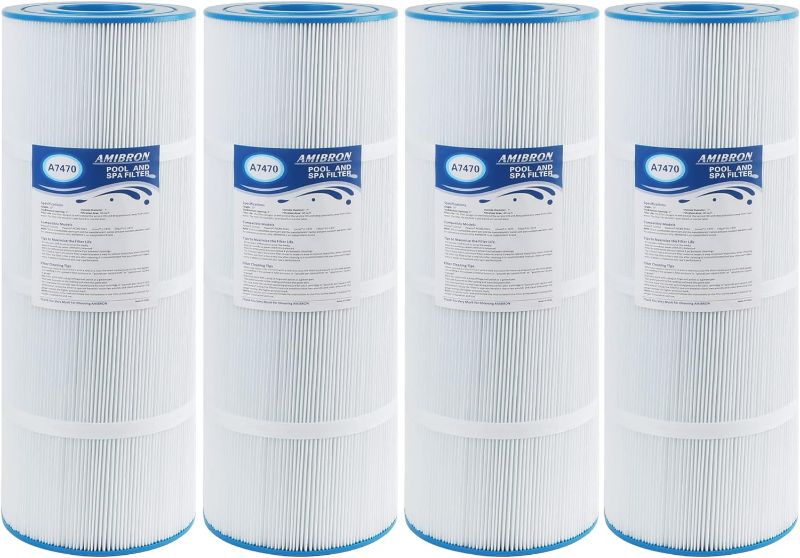 Photo 1 of C-7470 Pool Filter Cartridge Replaces Pentair CCP320,Pleatco PCC80-PAK4 PCC80,Clean and Clear Plus 320,Filbur FC-1976,R173573,178580, L:20" xOD:7", 4X80 sq.ft. 4 Pack