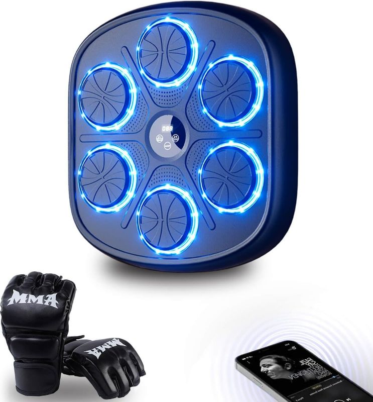 Photo 1 of Smart Music Boxing Machine, Boxing Machine Wall Mounted Music with Gloves, Boxing Music Workout Machine for Home, Indoor and Gym