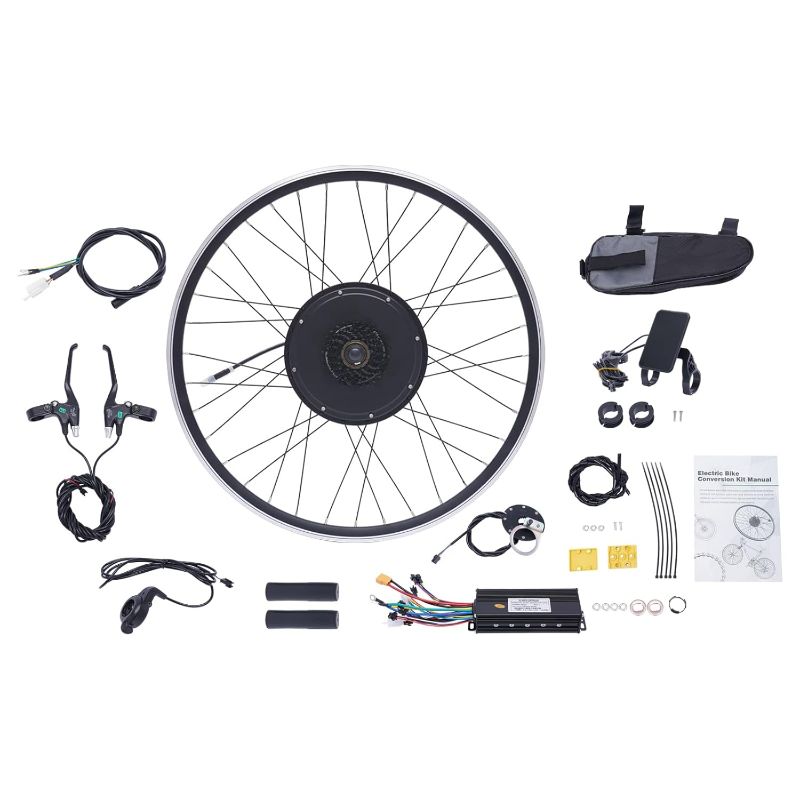 Photo 1 of DNYSYSJ Electric Bike Conversion Kit, 48V 1000W 700C 28"/29" Front/Rear Wheel E-Bike Conversion Kit w/LCD Display, Powerful Ebike Hub Motor Kit with PAS Bicycle Ebike Wheel Kit (700C 48V 1000W Rear)