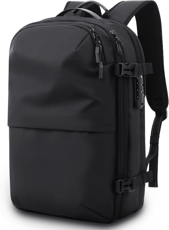 Photo 1 of  Vacpack Backpack for Travel Laptop Bag 60L Expandable Vacuum Airbag Backpack Anti Theft Luggage Black