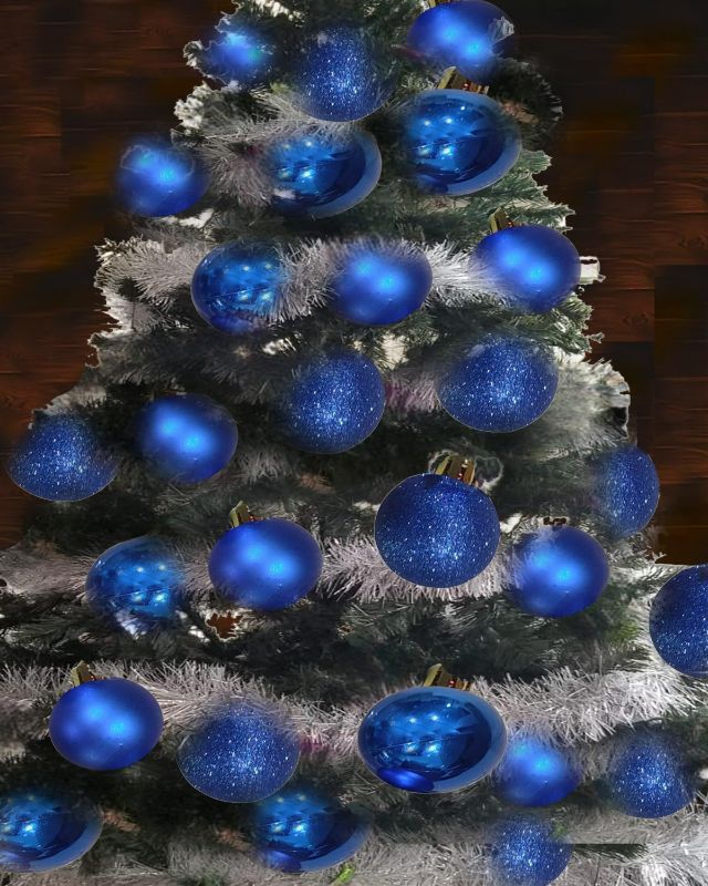 Photo 1 of 72 pcs Blue Christmas Ornaments,Shatterproof Christmas Tree Decorations,Christmas Tree Ornaments Set,Unbreakable Christmas Ball for Indoor Outdoor Outside Xmas Tree Decorations(Navy Blue 2.36 in)