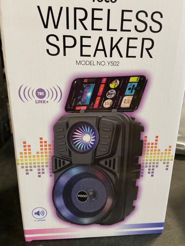 Photo 2 of bluetooth speaker YOCO fm Radio AUX USB rechargeable