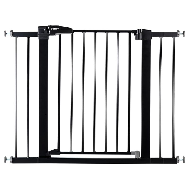 Photo 1 of BABELIO 36-57" Extra Wide Baby Gate, Auto Close Dog Gate for The House, Stairs and Doorways, Pressure Mounted Pet Gates with Large Walk Thru Door, NO Tools Needed NO Drilling, Black