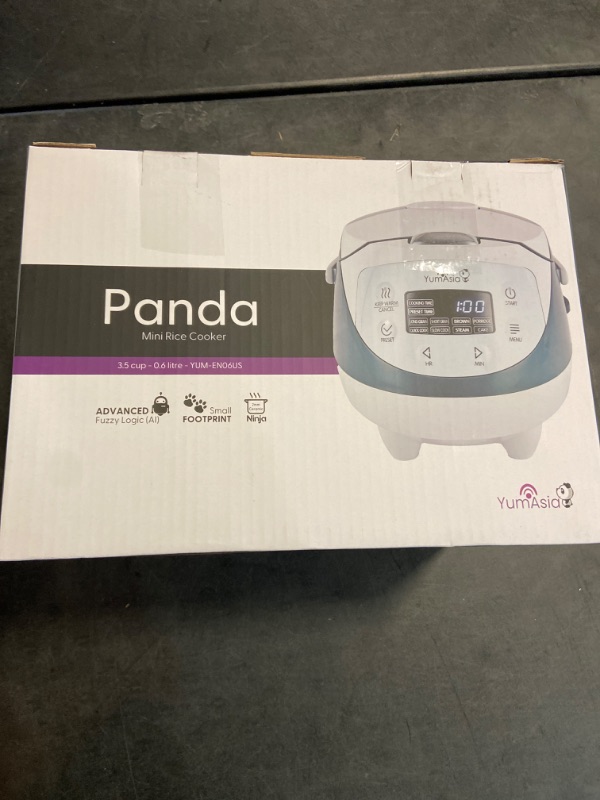 Photo 3 of YumAsia Panda Mini Rice Cooker With Ninja Ceramic Bowl and Advanced Fuzzy Logic (3.5 cup, 0.63 litre) 4 Rice Cooking Functions, 4 Multicooker functions, Digital LED display - 120V