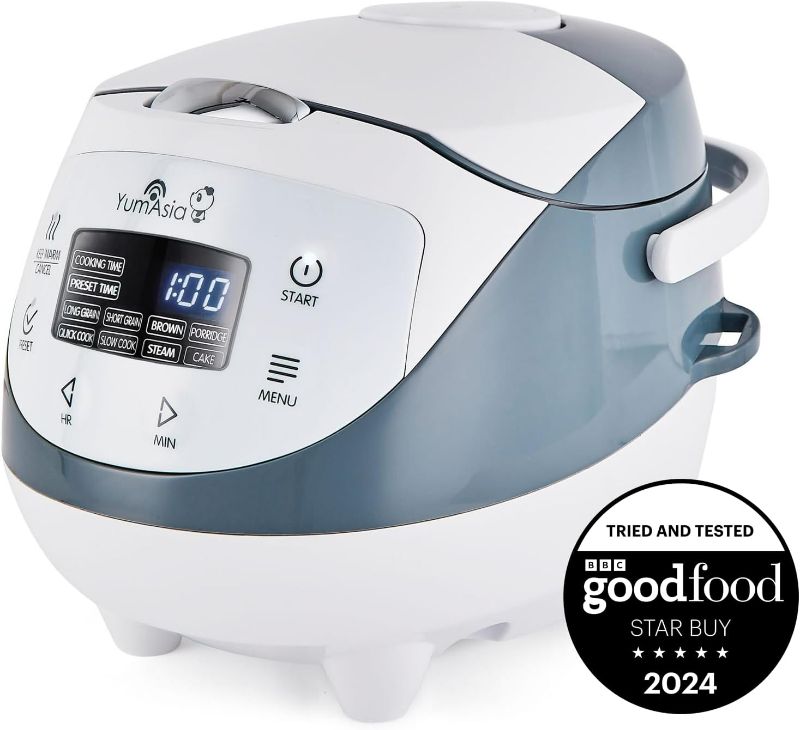 Photo 1 of YumAsia Panda Mini Rice Cooker With Ninja Ceramic Bowl and Advanced Fuzzy Logic (3.5 cup, 0.63 litre) 4 Rice Cooking Functions, 4 Multicooker functions, Digital LED display - 120V