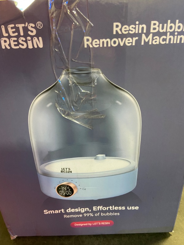 Photo 1 of LET’S Resin Upgraded Resin Bubble Remover, Eliminate 99% Bubble in 5-9 Minutes, 99Kpa with Digital Display?Bigger Capacity, Auto Vent, Timer for Epoxy Resin Casting, Resin Art Crafts, Jewelry Making(missing cup)