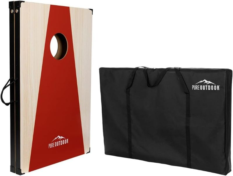 Photo 1 of Monoprice Wood Cornhole Outdoor Game - 3' X 2' with 8 Bean Bags and Carry Case - Pure Outdoor Collection