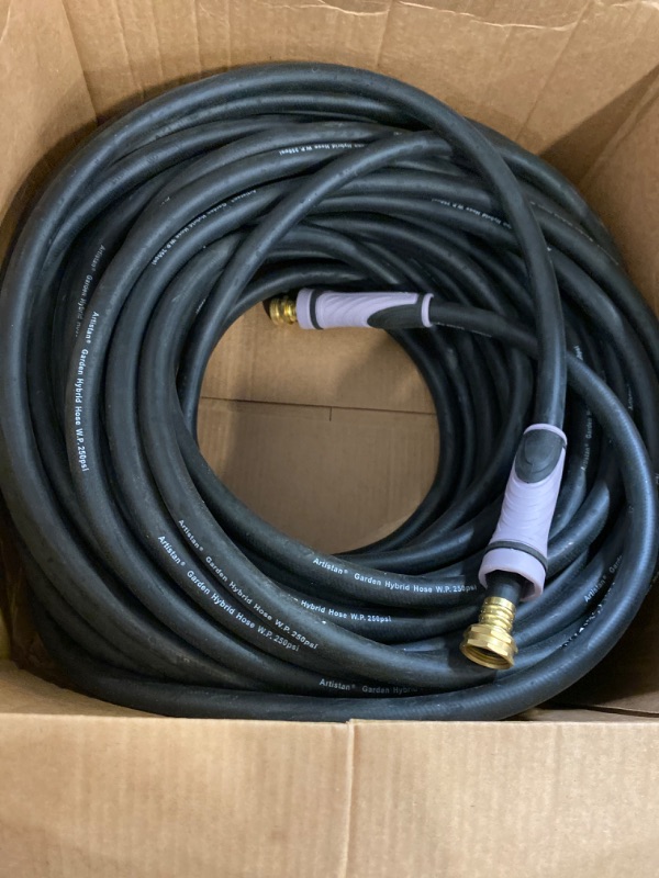 Photo 1 of Garden Hose 200 FT x 5/8",Heavy Duty Water Hoses With 3/4" Solid Brass Fittings, No-Tangle & No-Kink,Tough & Flexible,Durable& Lightweight,Non-Expanding Garden Hoses for Yard, Outdoor, RV