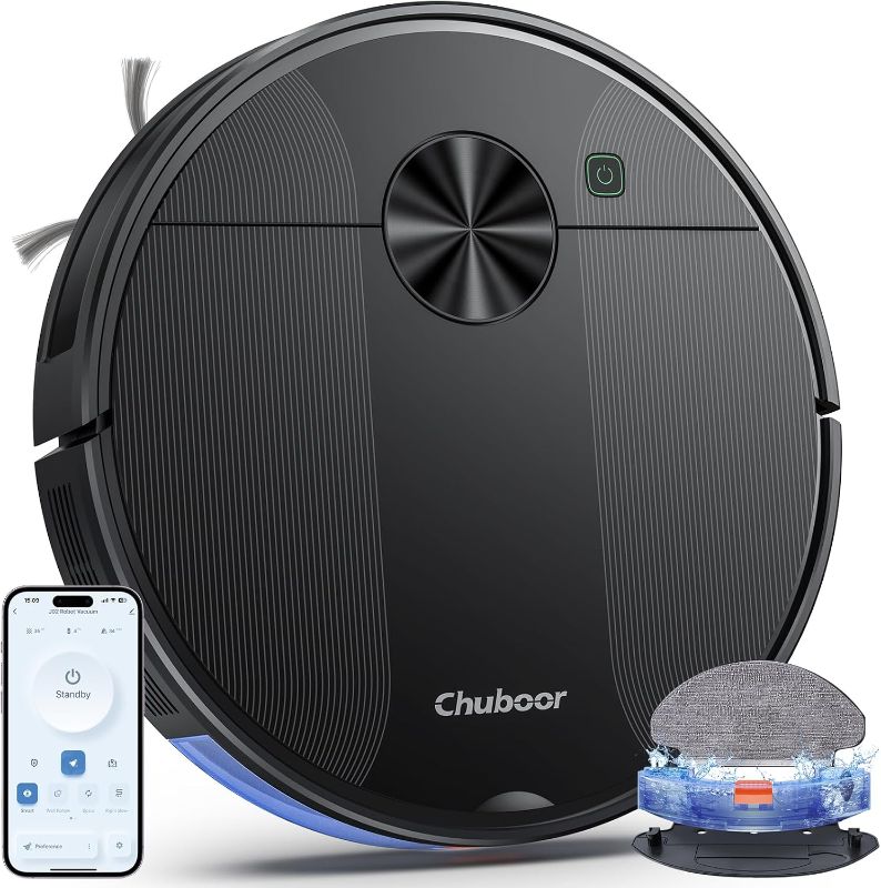 Photo 1 of Chuboor Robot Vacuum Cleaner, 150 Min 3000Pa Powerful Robot Vacuum and Mop Combo, Super-Slim Smart Robotic Vacuums with App, Self-Charging Robotic Vacuum Cleaner