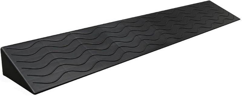 Photo 1 of MINUSE Non-Slip Wheelchair Ramp,Portable Threshold Ramp for Indoor or Outdoor,Bathroom,Doorways,Supermarkets Entrance,Garage Entrance?PP Plastic Material (Color : Black, Size : 39x6.2x2.7in)