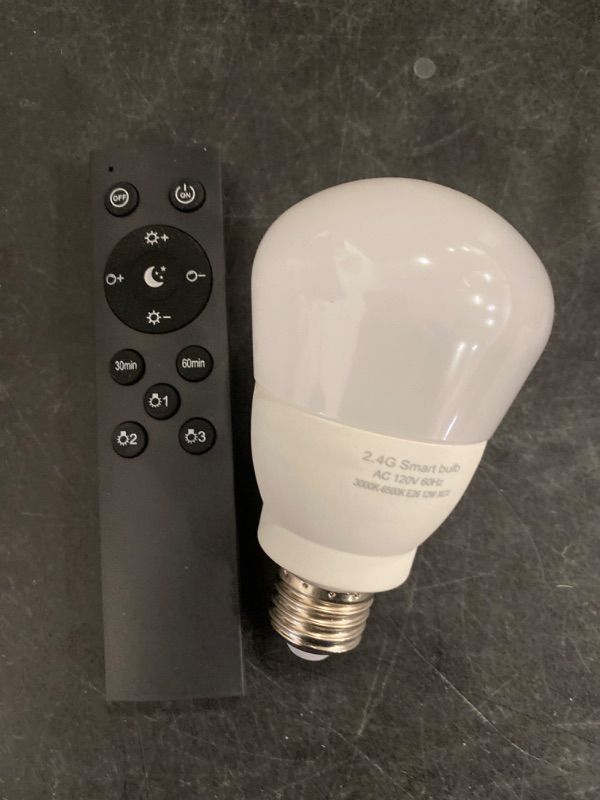 Photo 2 of Smart LED Bulb Remote Control Two-color Stepless Dimming Toning 6W 9W 12W Timing On Off E27 AC86-265V RF 2.4G LED Bulb Lighting