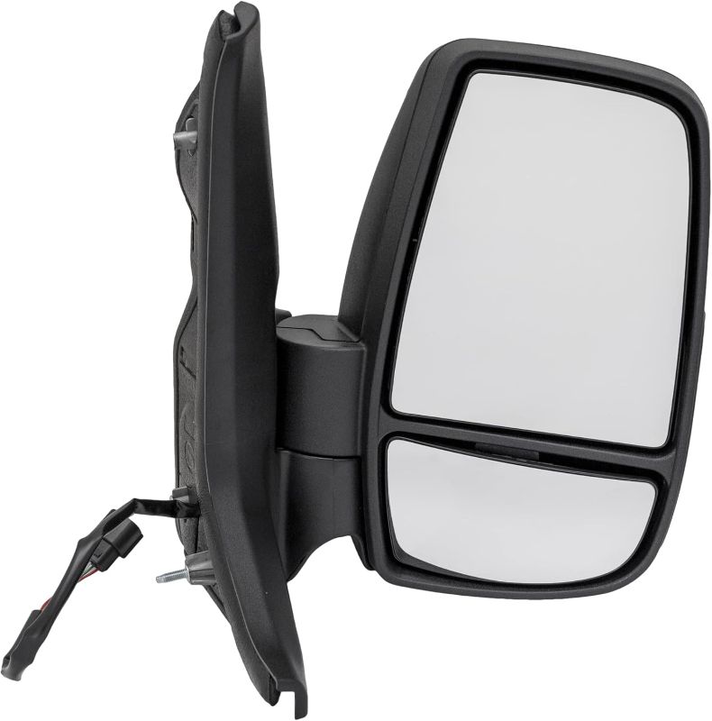 Photo 1 of Kool Vue Passenger Side Power Non-Heated Mirror for Ford Transit-250 Transit-350 Transit-150 Transit-350 HD 2018-2019 Manual Fold Without Signal Light & Blind Spot Monitor Textured