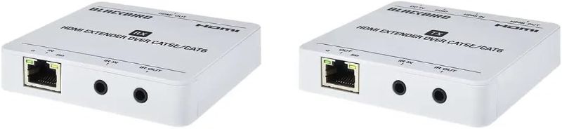 Photo 1 of Monoprice 4K HDMI Extender Over Ethernet - CAT5e/6/7, 70 Meters (229 Feet) Power Over Cable (PoC) HDMI Loop Out, Smart EDID, IR Bidirectional Passthrough, White - Blackbird PRO-Sumer Series