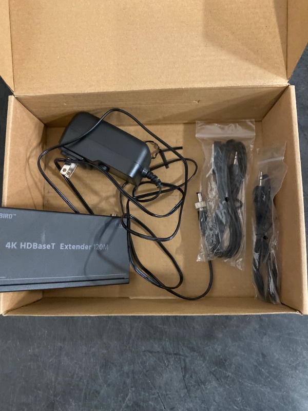 Photo 2 of Monoprice 4K Pro HDBaseT Extender Kit - 120 Meters (394 Feet) HDR, 18Gbps, 4K@60Hz, YCbCr 4:4:4, HDCP 2.2, PoC, RS-232, HDMI Loop Out and Bidirectional IR - Blackbird Series