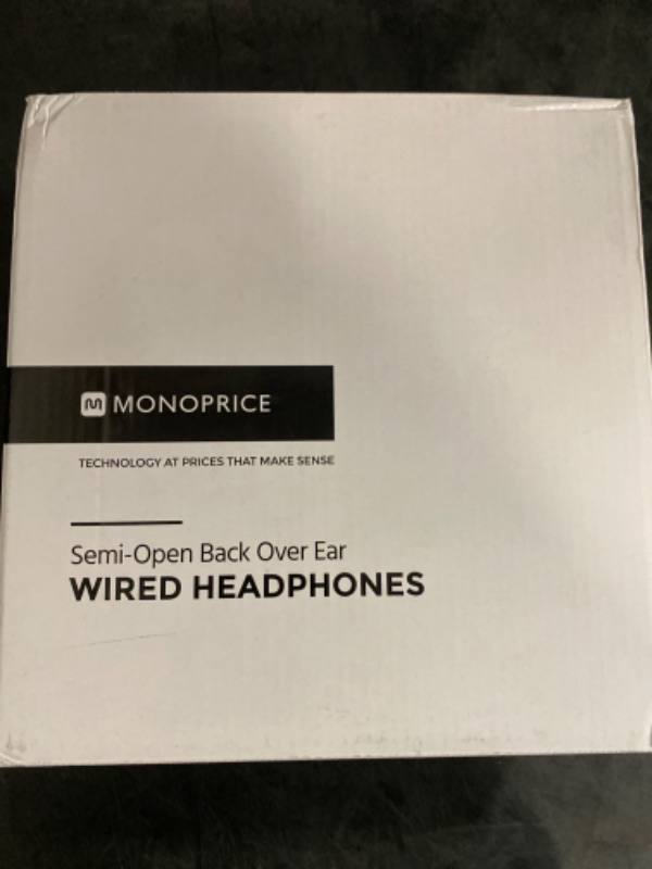 Photo 3 of Monoprice Semi-Open Over Ear Wired Headphones, Low Deep Bass, Comfortable Headphones for Kids Teens Adults, for Smartphone, Computer, Laptop,Black