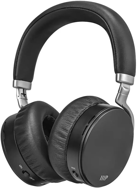 Photo 1 of Monoprice Bluetooth Headphones with Active Noise Cancelling, 20H Playback/Talk Time, with The AAC, SBC, Qualcomm aptX, and Qualcomm aptX Low Latency Audio codecs,Black