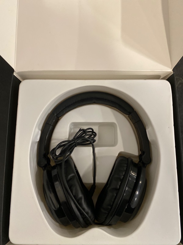 Photo 2 of Monoprice Hi-Fi Light Weight Noise Isolationg Over-The-Ear Headphones Ideal for Portable Applications Black