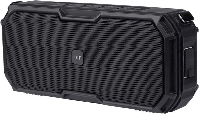 Photo 1 of Monoprice Harmony Boombox Portable Bluetooth Speaker | Waterproof, TWS, Wireless Connectivity Up to 32 Feet, Built?in Microphone for Voice Calls, for Home, Outdoor, Travel