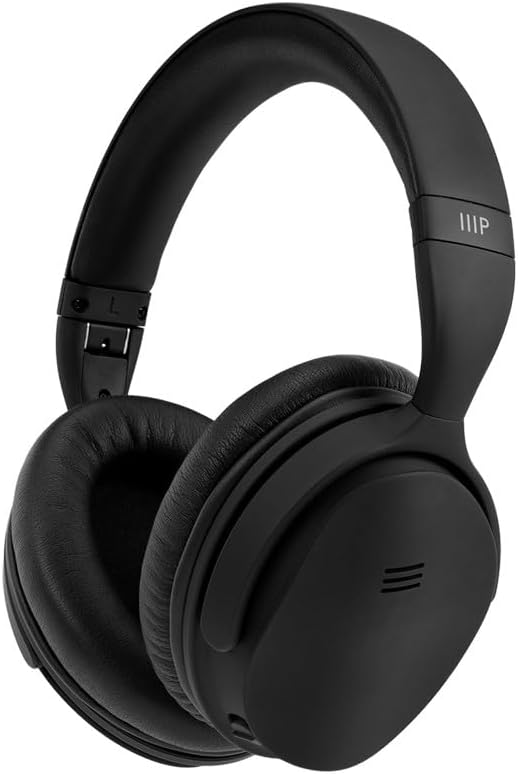 Photo 1 of Monoprice Wireless Over Ear Headphones - Active Noise Cancelling (ANC) Bluetooth 5.0, Extended Playtime, Qualcomm aptX Audio, 40mm Drivers, Black