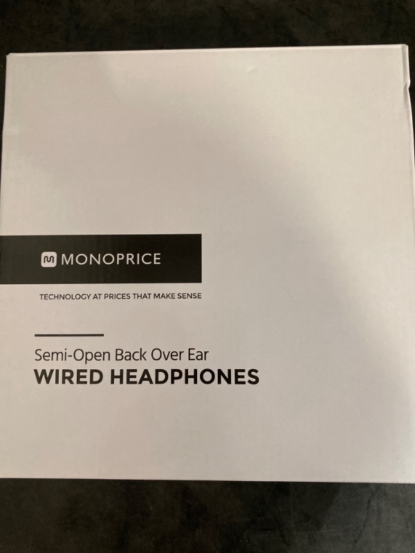 Photo 3 of Monoprice Semi-Open Over Ear Wired Headphones, Low Deep Bass, Comfortable Headphones for Kids Teens Adults, for Smartphone, Computer, Laptop,Black