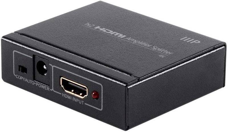 Photo 1 of Monoprice Blackbird 4K 1x2 HDMI Amplifier Splitter - 48-bit Deep Color, 3D Video Support, Black