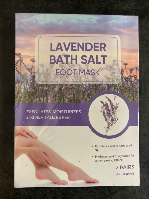 Photo 2 of Foot Peel Mask, Lavender Foot Mask Natural Exfoliator for Dry Dead Skin, Callus, Peeling Foot Mask Repairs Heels & Removes Cracked Feet & Rough Heels Enjoy Baby Soft Smooth Feet