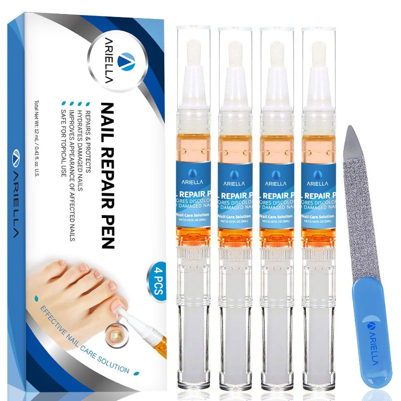 Photo 1 of Expired Ariella Nail Fungus Treatment - Toenail Fungus Treatment Extra Strength - Finger & Toe Nail Fungus Treatment - Toenail Fungus Treatment Extra Strength - Nail Repair Pen 4pcs 