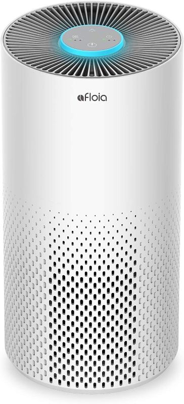 Photo 1 of Afloia Air Purifiers for Home Bedroom Large Room Up to 1076 Ft², True HEPA Filter Air Purifier for Pets Dust Pollen Allergies Dander Mold Odor Smoke, 22dB&7 Color Light, Kilo White