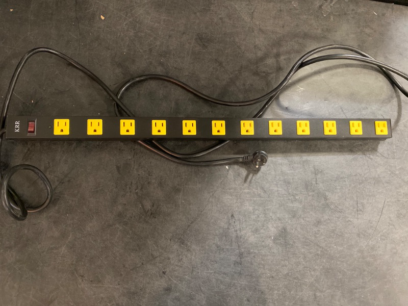Photo 1 of Digital Energy 12 Outlet Heavy Duty Metal Workshop 15 Ft Long Power Strip Extension Cord 2800 Joules Surge Protector 
