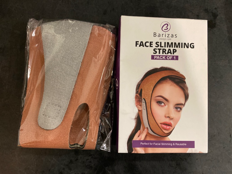 Photo 2 of Double Chin Reducer,Face Slimming Strap,V line Lifting Mask,Eliminator, Remover,Tape,V Shaped Belt Facial for Women and Men,Reusable Strap for sleeping jawline Jaw Exerciser