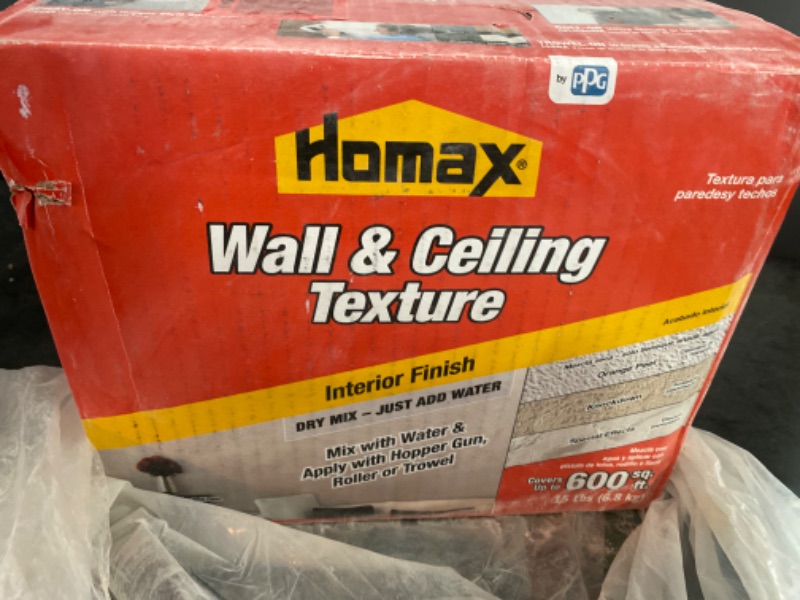 Photo 2 of Homax 41072083607 Wall and Ceiling Dry Mix Texture 15 lb, Orange Peel and Knockdown Texture